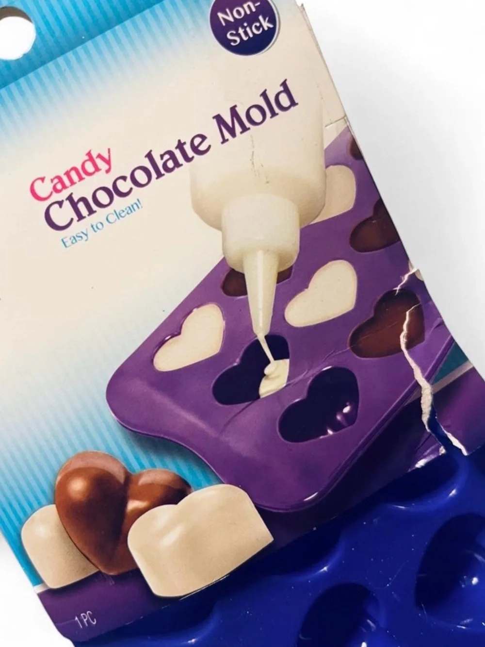 Blue Heart Chocolate Mold - Non-Stick Candy Mold